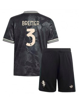 Billige Juventus Gleison Bremer #3 Tredjedraktsett Barn 2025-26 Kortermet (+ Korte bukser)